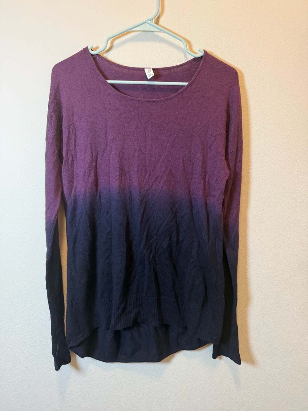 Lululemon Ombre Gradient Long Sleeve Knit Sweater Size 4